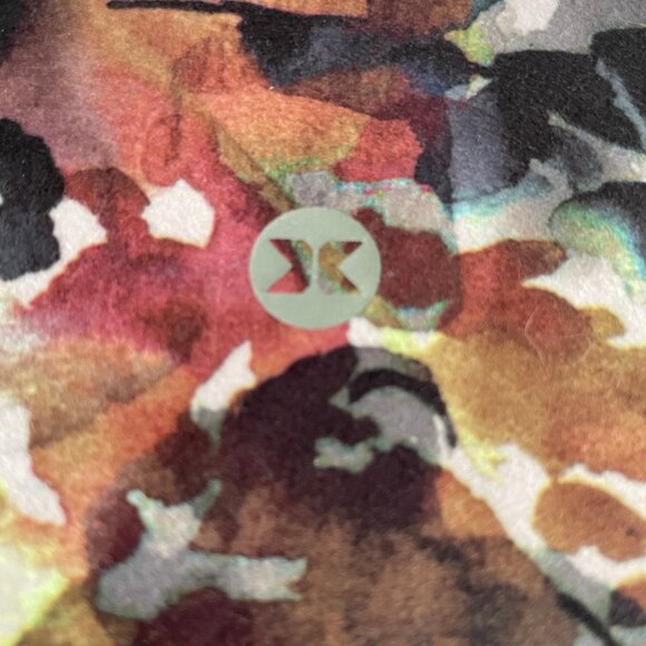 RBX Activewear Floral Abstract Print Polyester Spandex Leggings Multi Color Sz M - Picture 7 of 8